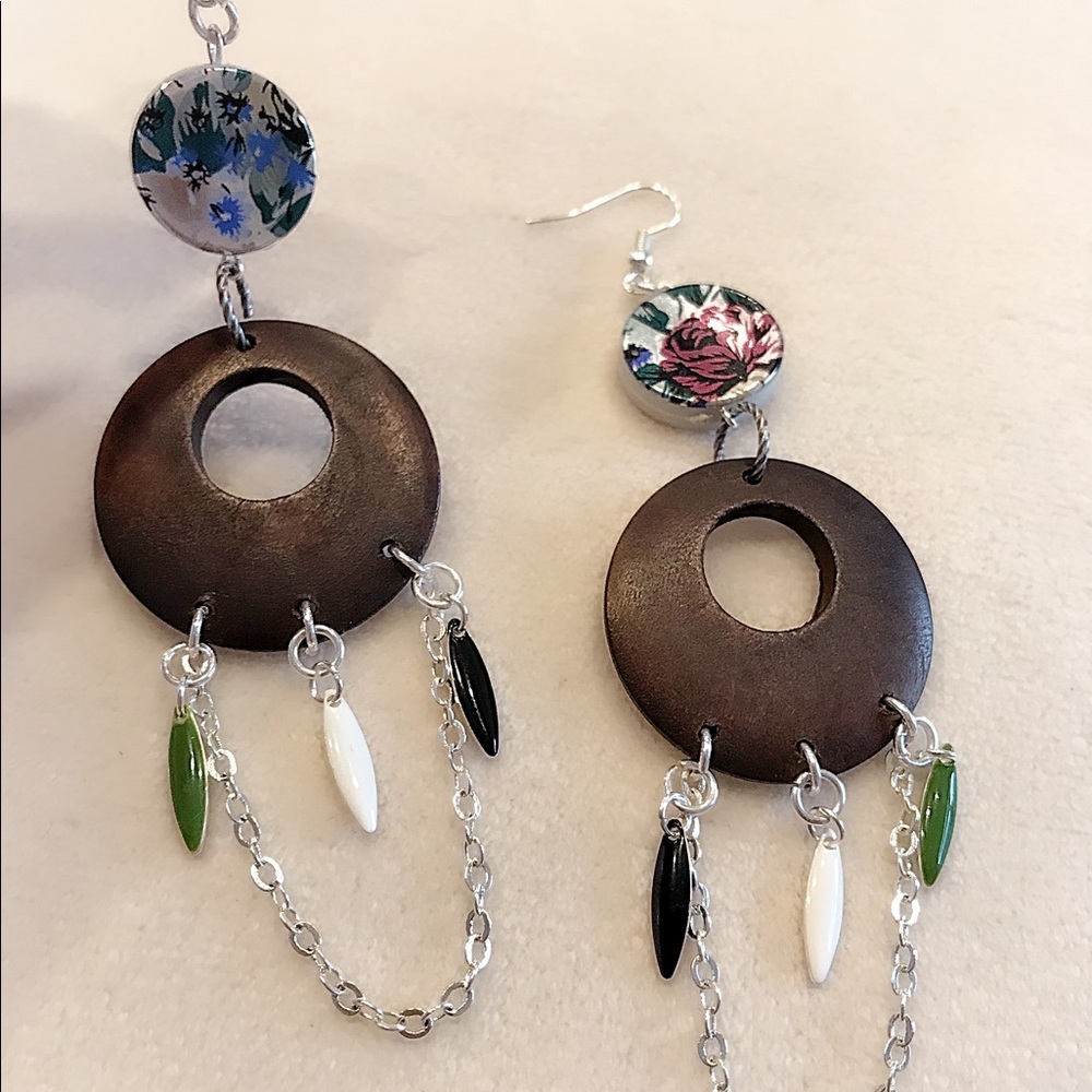 Handmade "Beautiful Nature" Earrings Double Sided